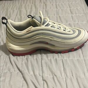 White and Gray Athletic Sneakers